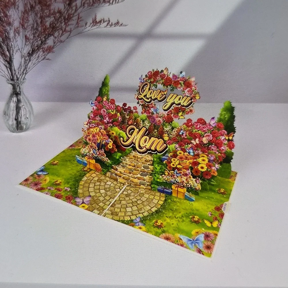 Floral 'Best Mom Ever' Greeting Card Love You Mom 3D Pop Up Card